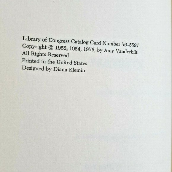 Amy Vanderbilt's Everyday Etiquette Book 1956 H/C - Picture 2 of 5